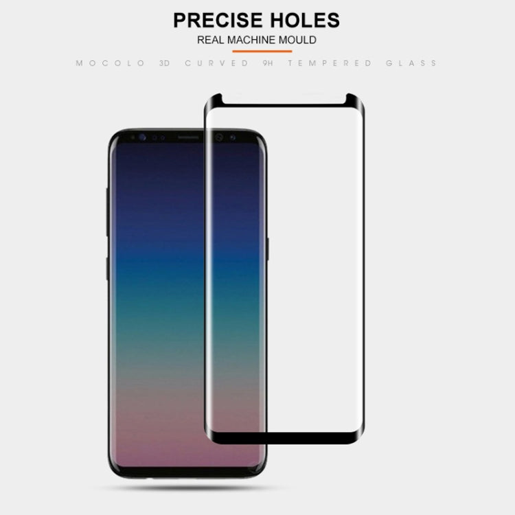 mocolo 0.33mm 9H 3D Full Glue Curved Tempered Glass Film for Galaxy S9+, For Galaxy S9+