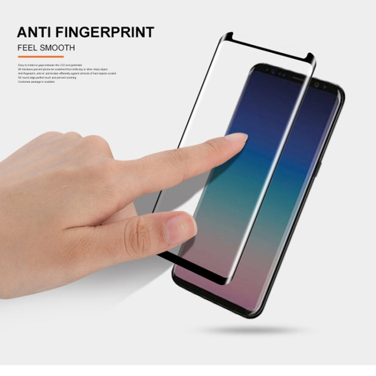mocolo 0.33mm 9H 3D Full Glue Curved Tempered Glass Film for Galaxy S9+, For Galaxy S9+