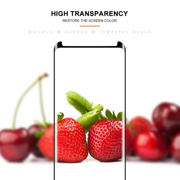 mocolo 0.33mm 9H 3D Full Glue Curved Tempered Glass Film for Galaxy S9+, For Galaxy S9+