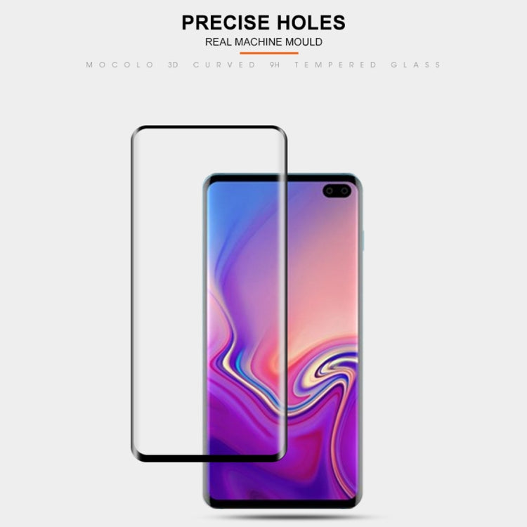mocolo 0.33mm 9H 3D Round Edge Tempered Glass Film for Galaxy S10, Fingerprint Unlock Is Not Supported , For Samsung Galaxy S10