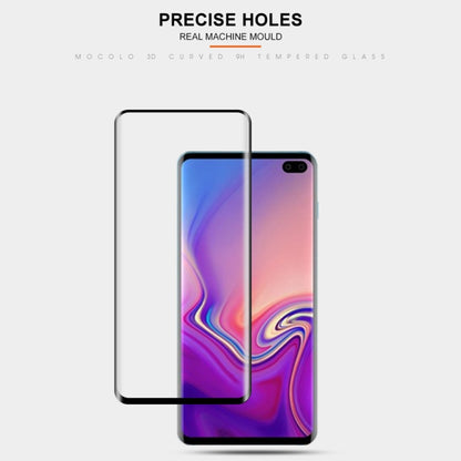 mocolo 0.33mm 9H 3D Round Edge Tempered Glass Film for Galaxy S10+, Fingerprint Unlock Is Not Supported , For Samsung Galaxy S10+