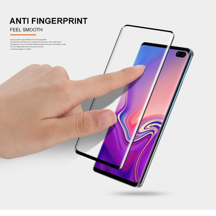 mocolo 0.33mm 9H 3D Round Edge Tempered Glass Film for Galaxy S10+, Fingerprint Unlock Is Not Supported , For Samsung Galaxy S10+