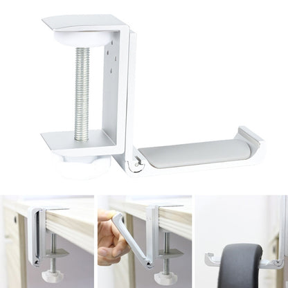Desktop Lock Clip Type Metal Foldable Headset Stand Display Hanger, Desktop Lock Clip Type