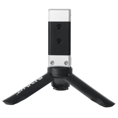 PULUZ Folding Plastic Tripod + Aluminum Alloy Clamp Bracket with Cold Shoe for iPhone, Galaxy, Huawei, Xiaomi, Sony, HTC, Google and other Smartphones, Tripod+Clamp 3