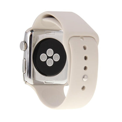 For Apple Watch Sport 42mm High-performance Longer Rubber Sport Watch Band with Pin-and-tuck Closure