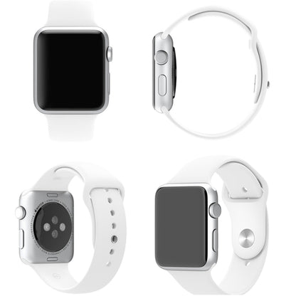 For Apple Watch Sport 42mm High-performance Longer Rubber Sport Watch Band with Pin-and-tuck Closure