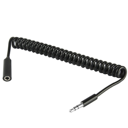 Spring Coiled 3.5mm Male to Female Aux Cable, Compatible with Phones, Tablets, Headphones, MP3 Player, Car/Home Stereo & More, Length: 20cm up to 80cm