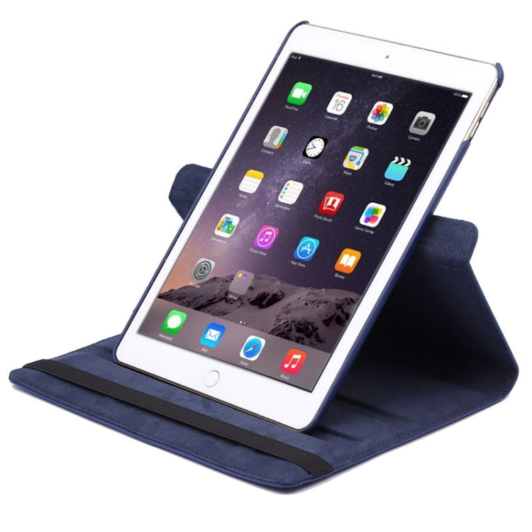 360 Degree Rotation Litchi Texture Flip Leather Case with 2 Gears Holder for iPad Air 2, For iPad Air 2
