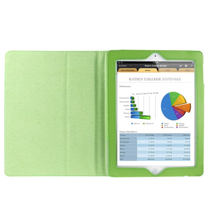 High Quality Litchi Texture Folding Leather with Sleep / Wake-up & Holder Function for iPad 2 / iPad 3 / iPad 4