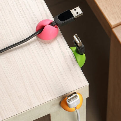 6 x Multipurpose Cable Clips Cable Drop Organizer
