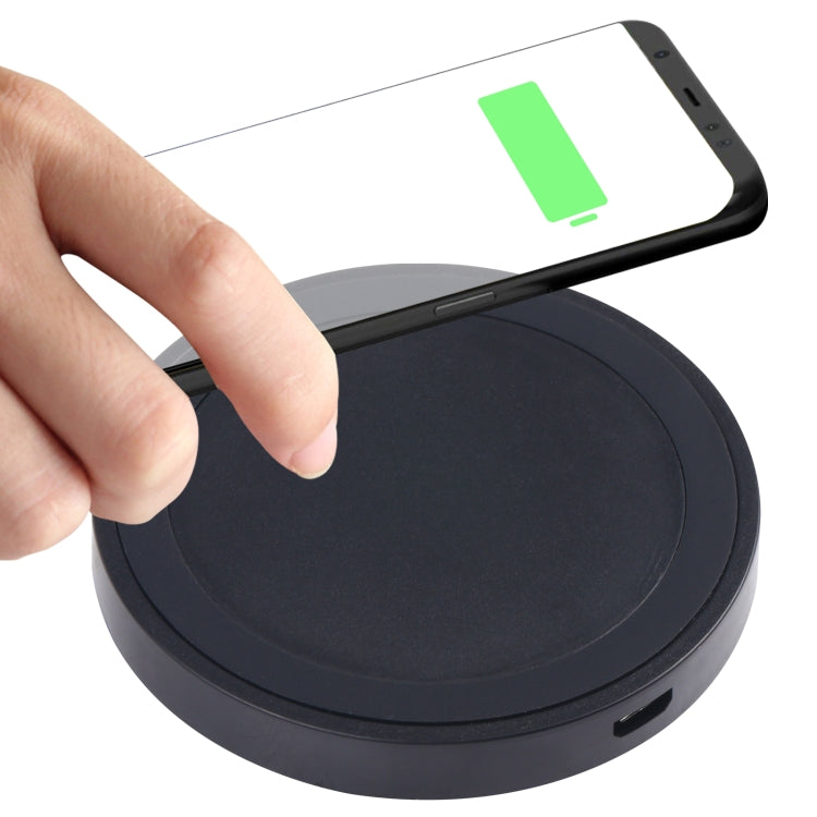 Universal QI Standard Round Wireless Charging Pad (White + Red), White, Black + White, White + Orange, Black + Orange, White + Black, Black + Blue, Black + Red, Grey+Black, White + Red, White + Blue