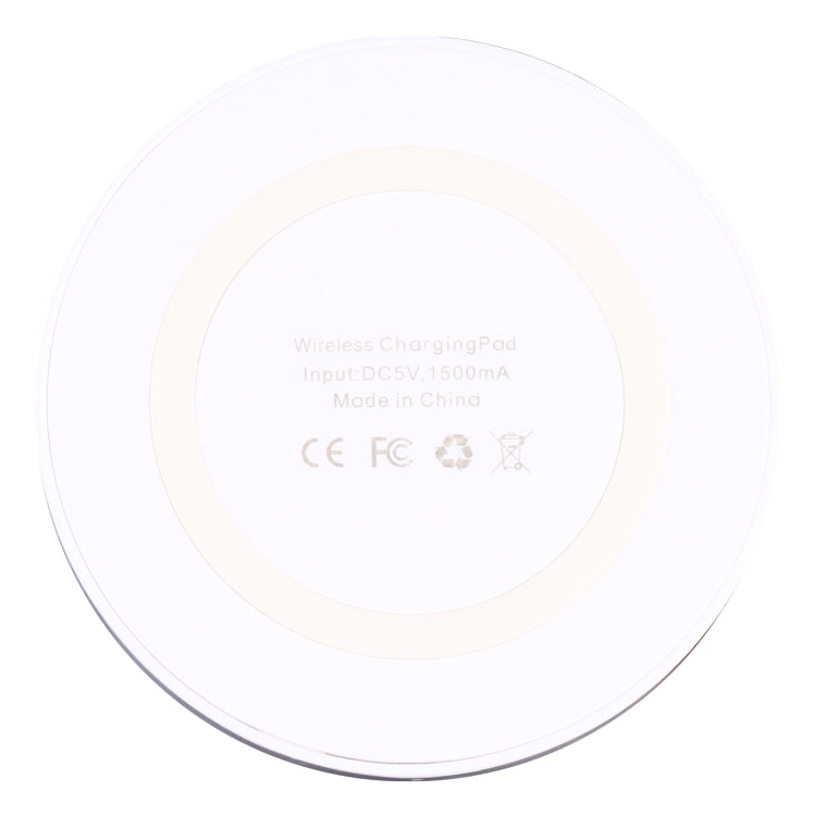 Universal QI Standard Round Wireless Charging Pad (White + Red), White, Black + White, White + Orange, Black + Orange, White + Black, Black + Blue, Black + Red, Grey+Black, White + Red, White + Blue