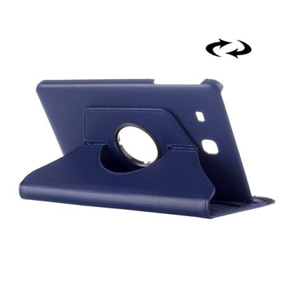 Litchi Texture 360 Degree Rotation Leather Case with Multi-functional Holder for Galaxy Tab E 9.6