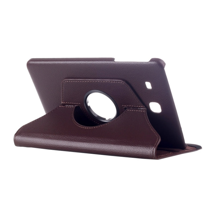 Litchi Texture 360 Degree Rotation Leather Case with Multi-functional Holder for Galaxy Tab E 9.6