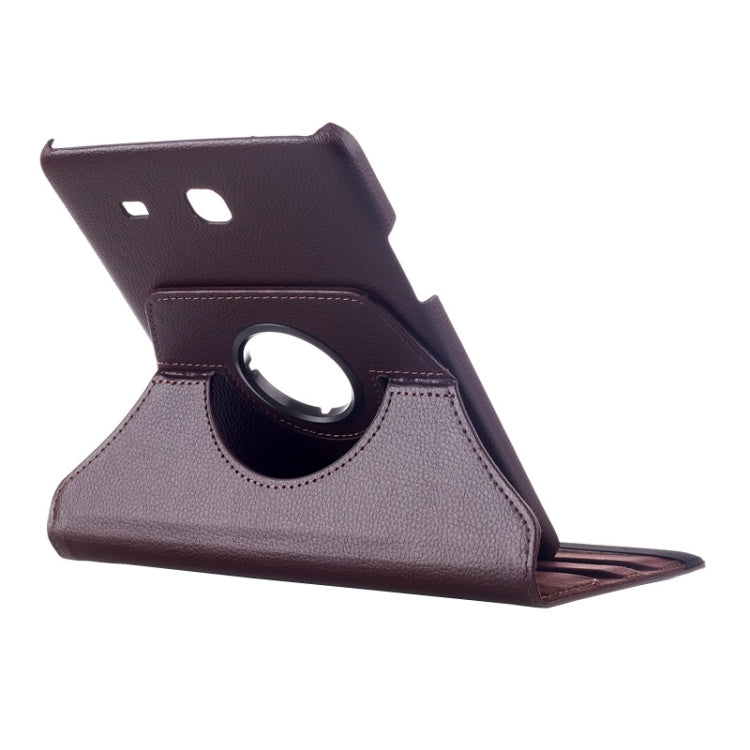 Litchi Texture 360 Degree Rotation Leather Case with Multi-functional Holder for Galaxy Tab E 9.6