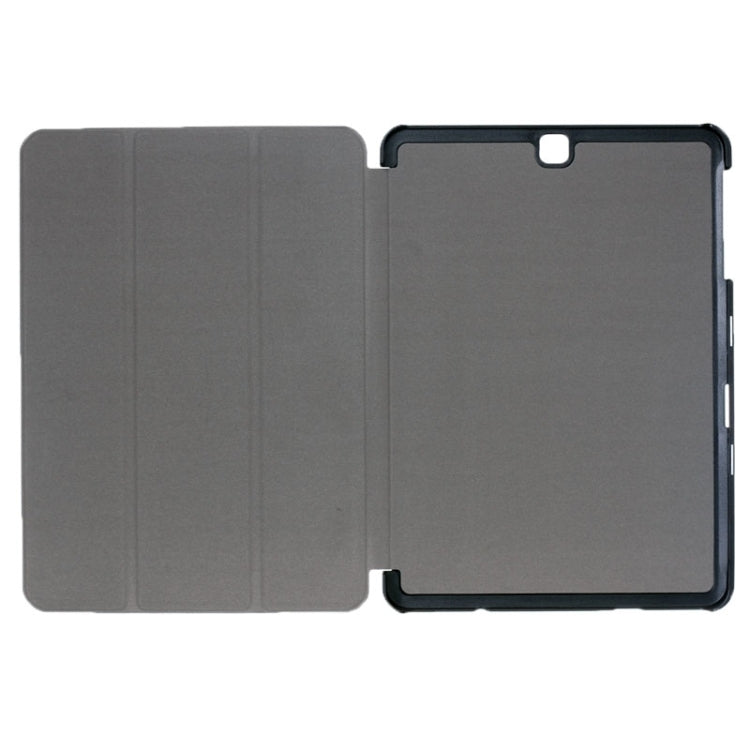 Custer Texture Horizontal Flip Leather Case with 3-folding Holder for Galaxy Tab S2 9.7 / T815