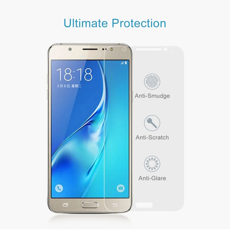 50 PCS HAWEEL 0.26mm 9H+ Surface Hardness 2.5D Explosion-proof Tempered Glass Film for Galaxy J7 / J700, For Galaxy J7 / J700