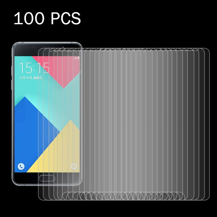 100 PCS for Galaxy A7(2016) / A710 0.26mm 9H Surface Hardness 2.5D Explosion-proof Tempered Glass Screen Film, 100pcs