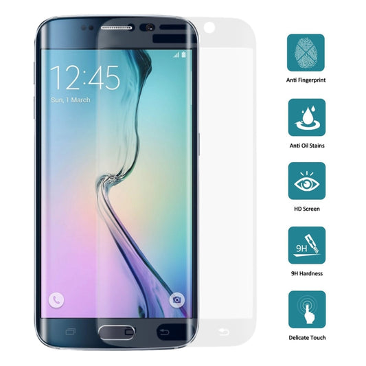 LOPURS 0.2mm 9H Surface Hardness 3D Curved Surface Full Screen Cover Explosion-proof Tempered Glass Film for Galaxy S6 edge