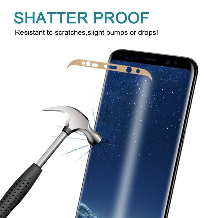 For Galaxy S8 / G950 0.3mm 9H Surface Hardness 3D Curved Silk-screen Full Screen Tempered Glass Screen Protector, For Galaxy S8 / G950