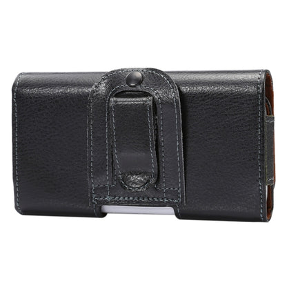 5.2 inch Litchi Texture Vertical Flip Thwartwise Genuine Leather Case / Waist Bag with Rotatable Back Splint for iPhone X  & Galaxy S7 & S6 Edge & S6 & S5, Sony Xperia Z5 & Z4 & Z3, Huawei P9 & P8, etc