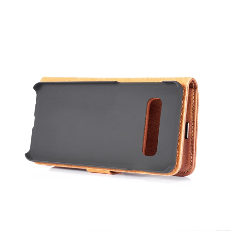 DG.MING Crazy Horse Texture Flip Detachable Magnetic Leather Case for Samsung Galaxy S10, with Holder & Card Slots & Wallet, Galaxy S10, For Samsung Galaxy S10