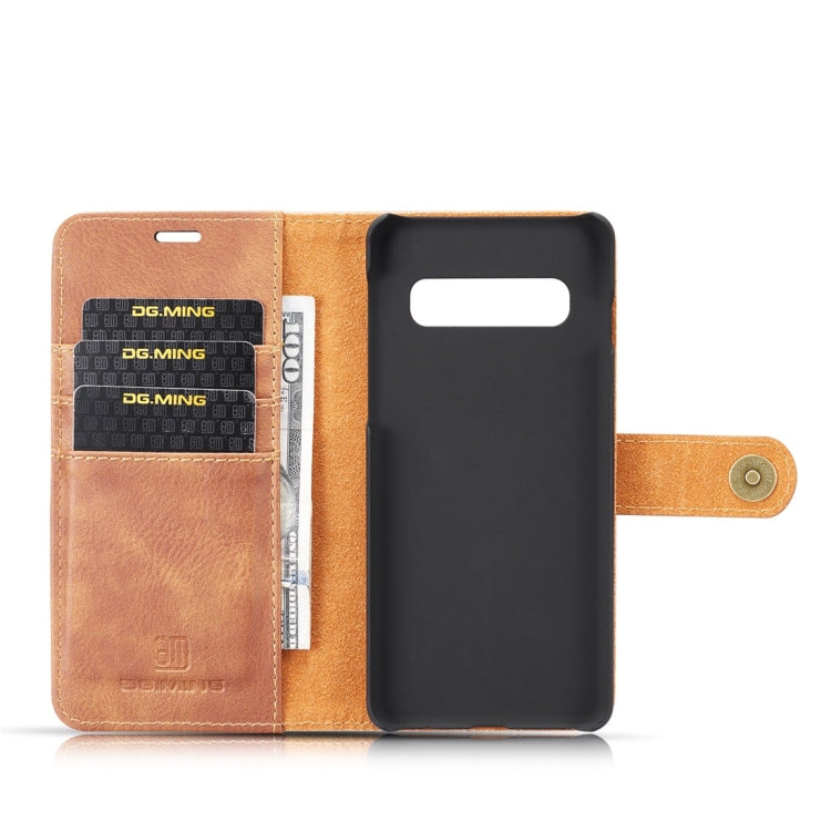 DG.MING Crazy Horse Texture Flip Detachable Magnetic Leather Case for Samsung Galaxy S10, with Holder & Card Slots & Wallet, Galaxy S10, For Samsung Galaxy S10