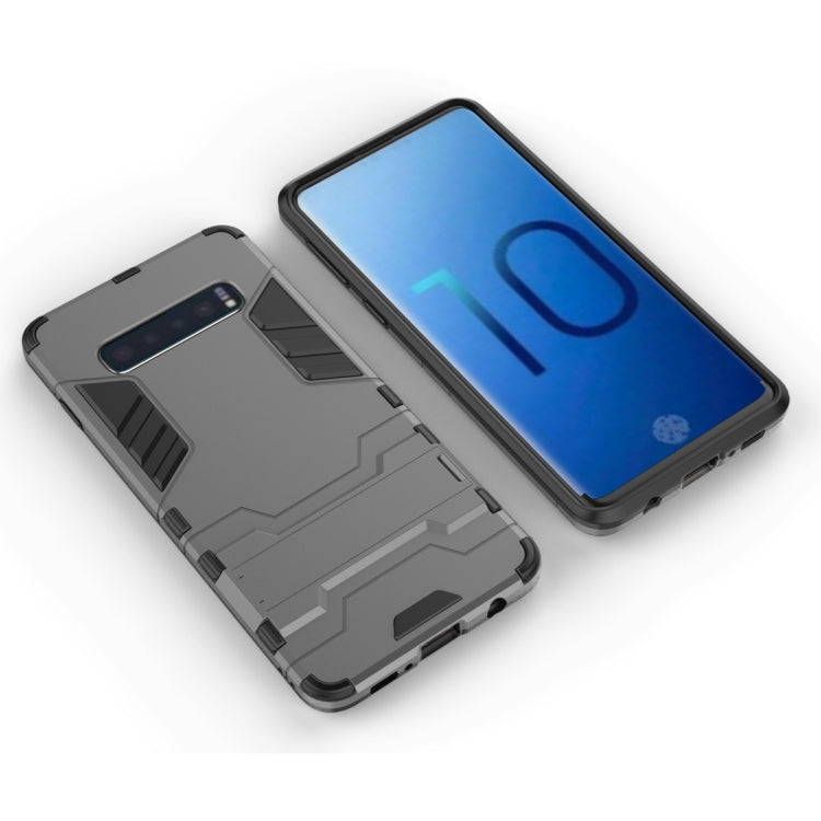 Shockproof PC + TPU Case for Galaxy S10, with Holder, Galaxy S10, For Samsung Galaxy S10