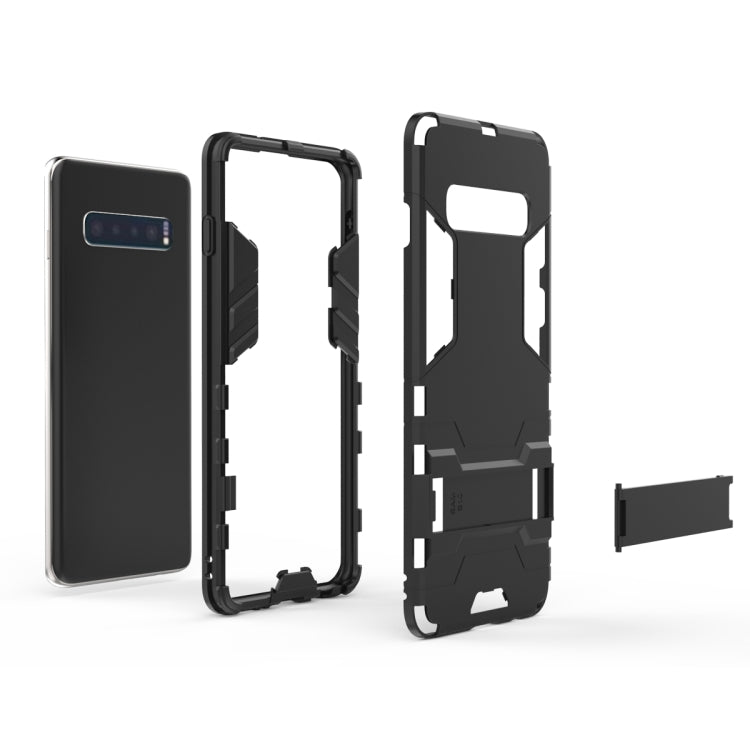 Shockproof PC + TPU Case for Galaxy S10, with Holder, Galaxy S10, For Samsung Galaxy S10