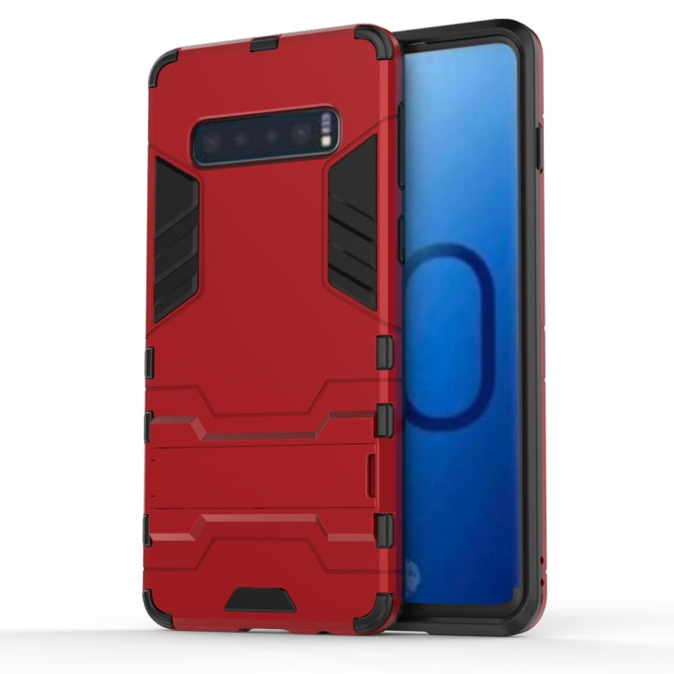 Shockproof PC + TPU Case for Galaxy S10, with Holder, Galaxy S10, For Samsung Galaxy S10