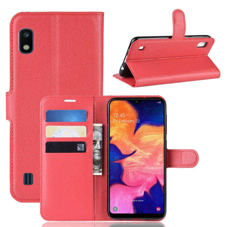 Litchi Texture Horizontal Flip Leather Case for Galaxy A10, with Wallet & Holder & Card Slots, For Galaxy A10, For Galaxy A10 (1), For Galaxy A10  (1)