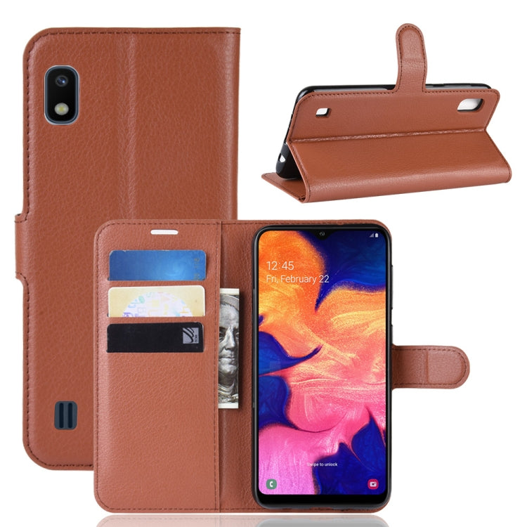 Litchi Texture Horizontal Flip Leather Case for Galaxy A10, with Wallet & Holder & Card Slots, For Galaxy A10, For Galaxy A10 (1), For Galaxy A10  (1)