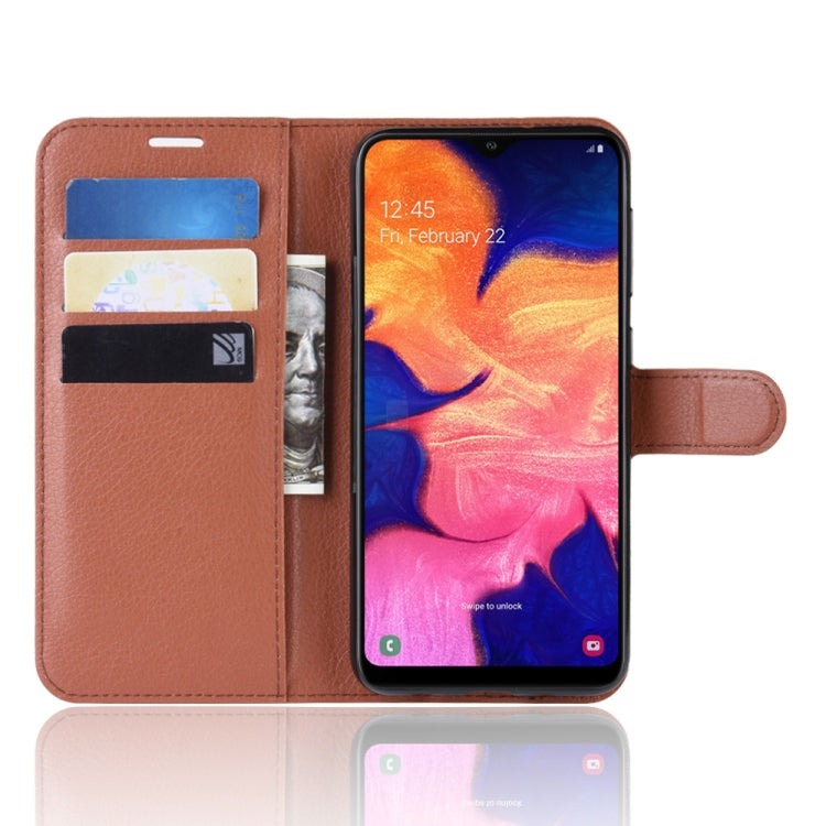 Litchi Texture Horizontal Flip Leather Case for Galaxy A10, with Wallet & Holder & Card Slots, For Galaxy A10, For Galaxy A10 (1), For Galaxy A10  (1)