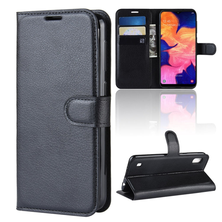 Litchi Texture Horizontal Flip Leather Case for Galaxy A10, with Wallet & Holder & Card Slots, For Galaxy A10, For Galaxy A10 (1), For Galaxy A10  (1)