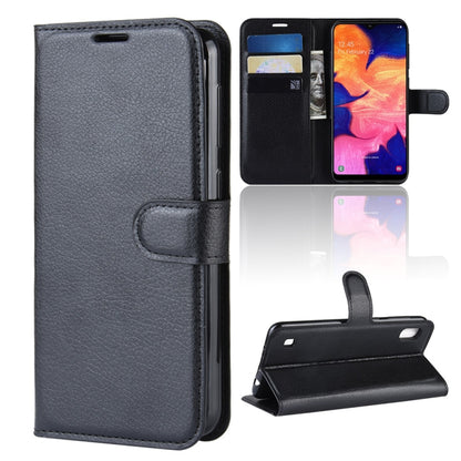 Litchi Texture Horizontal Flip Leather Case for Galaxy A10, with Wallet & Holder & Card Slots, For Galaxy A10, For Galaxy A10 (1), For Galaxy A10  (1)