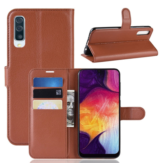 Litchi Texture Horizontal Flip Leather Case for Galaxy A50, with Wallet & Holder & Card Slots, For Galaxy A50  (1), For Galaxy A50 (1)