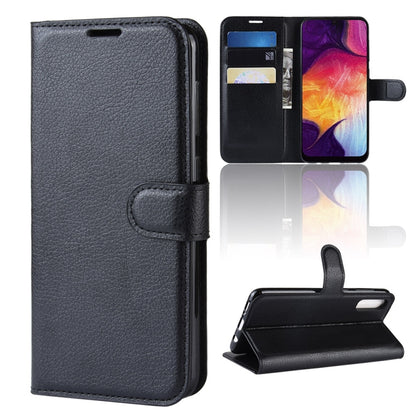 Litchi Texture Horizontal Flip Leather Case for Galaxy A50, with Wallet & Holder & Card Slots, For Galaxy A50  (1), For Galaxy A50 (1)