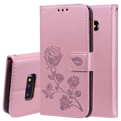 Rose Embossed Horizontal Flip PU Leather Case for Galaxy S10e, with Holder & Card Slots & Wallet, For Samsung Galaxy S10e, Galaxy S10e
