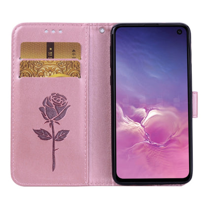 Rose Embossed Horizontal Flip PU Leather Case for Galaxy S10e, with Holder & Card Slots & Wallet, For Samsung Galaxy S10e, Galaxy S10e