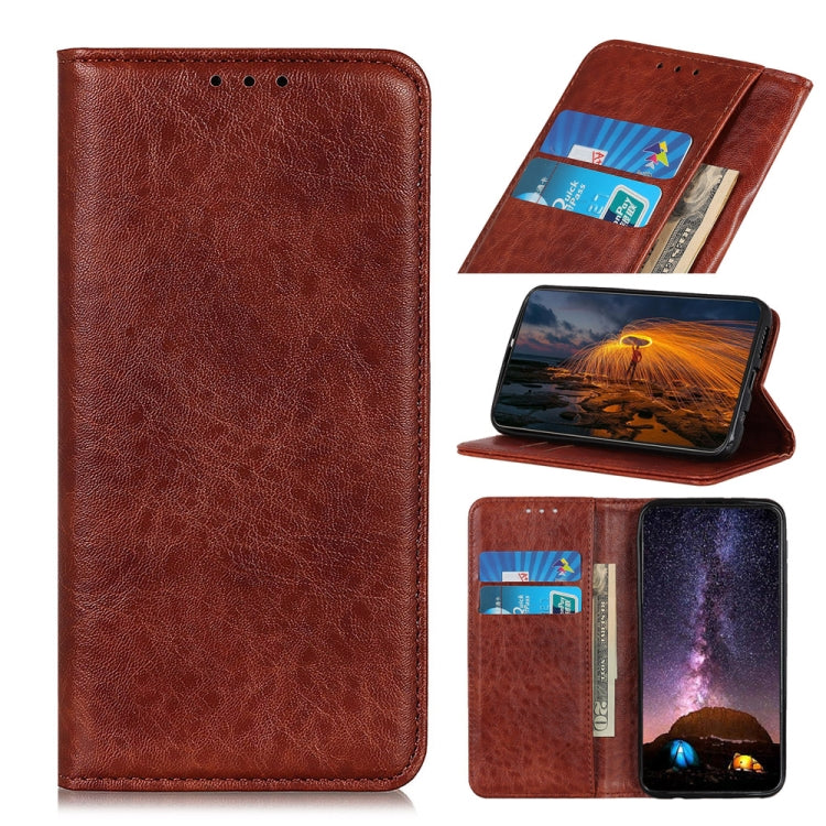 Magnetic Retro Crazy Horse Texture Horizontal Flip Leather Case for Galaxy A40, with Holder & Card Slots & Photo Frame, For Galaxy A40
