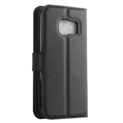 For Galaxy S6 Edge / G925 Litchi Texture Horizontal Flip Leather Case with Holder & Card Slots & Wallet, For Galaxy S6 edge