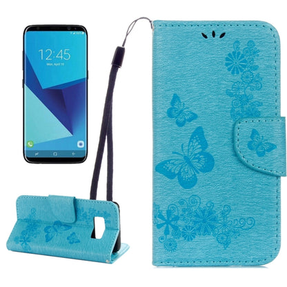 For Galaxy S8 Butterflies Embossing Horizontal Flip Leather Case with Holder & Card Slots & Wallet & Lanyard, For Galaxy S8