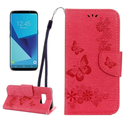 For Galaxy S8 Butterflies Embossing Horizontal Flip Leather Case with Holder & Card Slots & Wallet & Lanyard, For Galaxy S8