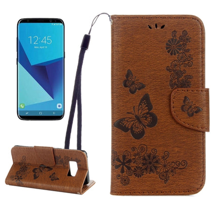 For Galaxy S8 Butterflies Embossing Horizontal Flip Leather Case with Holder & Card Slots & Wallet & Lanyard, For Galaxy S8