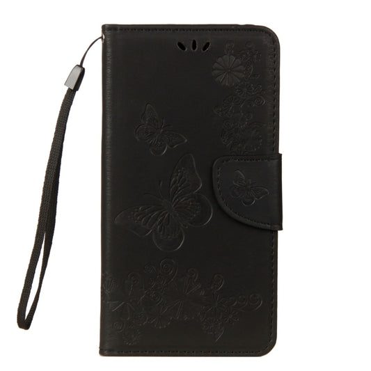 For Galaxy A8+ (2018) Vintage Embossed Floral Butterfly Pattern Horizontal Flip Leather Case with Card Slot & Holder & Wallet & Lanyard, For Galaxy A8+ (2018)