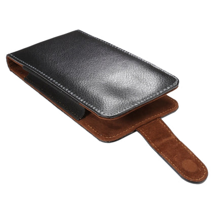 6.3 inch Litchi Texture Vertical Flip Upright Genuine Leather Case / Waist Bag with Rotatable Back Splint for Galaxy Mega 6.3 / i9200 / i9208 / 9152 / 9158 / p709, etc