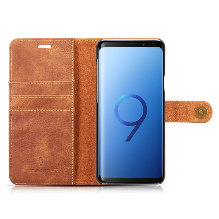 DG.MING for Galaxy S9+ Crazy Horse Texture Horizontal Flip Detachable Magnetic Protective Case with Holder & Card Slots & Wallet, Galaxy S9+
