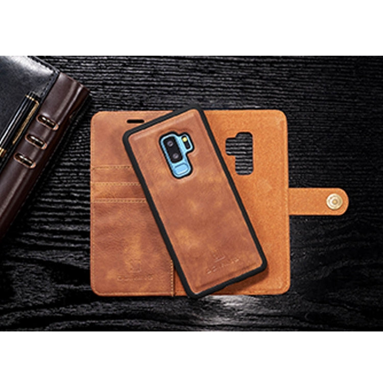 DG.MING for Galaxy S9+ Crazy Horse Texture Horizontal Flip Detachable Magnetic Protective Case with Holder & Card Slots & Wallet, Galaxy S9+