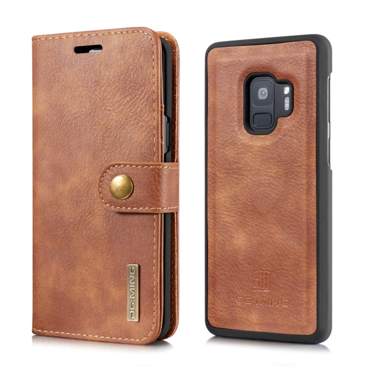 DG.MING for Galaxy S9 Crazy Horse Texture Horizontal Flip Detachable Magnetic Protective Case with Holder & Card Slots & Wallet, Galaxy S9