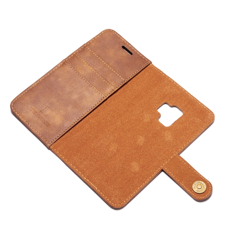 DG.MING for Galaxy S9 Crazy Horse Texture Horizontal Flip Detachable Magnetic Protective Case with Holder & Card Slots & Wallet, Galaxy S9